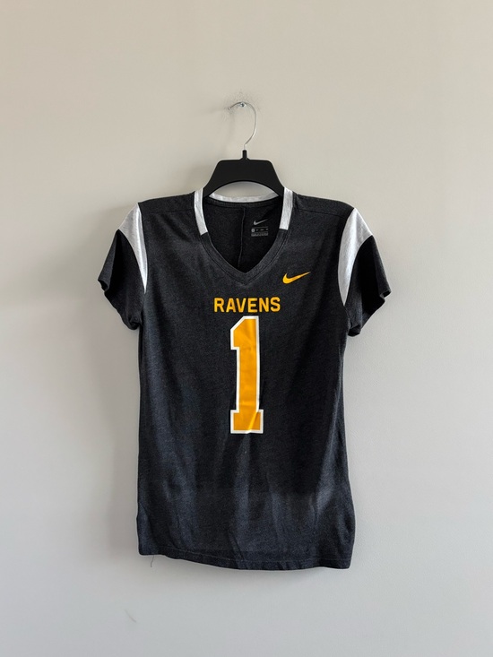 Nike Tops - NIKE Baltimore Ravens Jersey T-Shirt Gray Yellow Football Game Day Top Women XS
